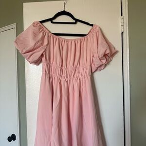 Elegant Pink Off-Shoulder Dress